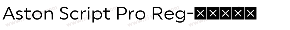 Aston Script Pro Reg字体转换
